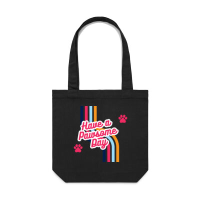 Paw-some Day Tote Bag - Dark Thumbnail