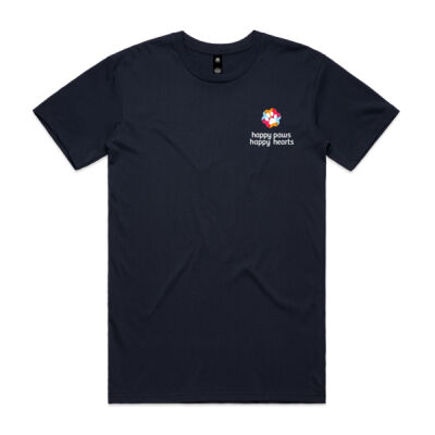 Happy Paws Happy Hearts Crew T-Shirt - Dark Thumbnail