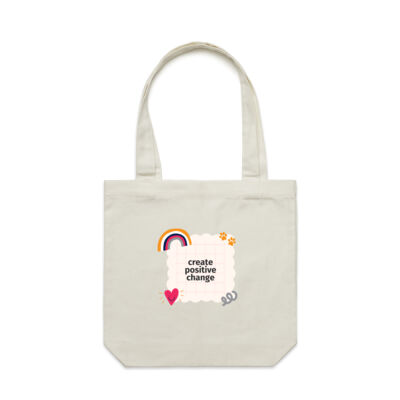 Create Positive Change Tote Bag - Light Thumbnail